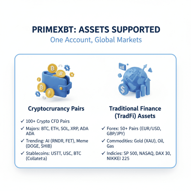 primexbt assets supported - primexbt review 2026