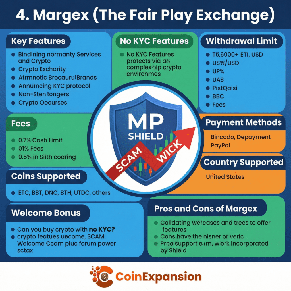 MARGEX NO KYC CRYPTO EXCHANGES