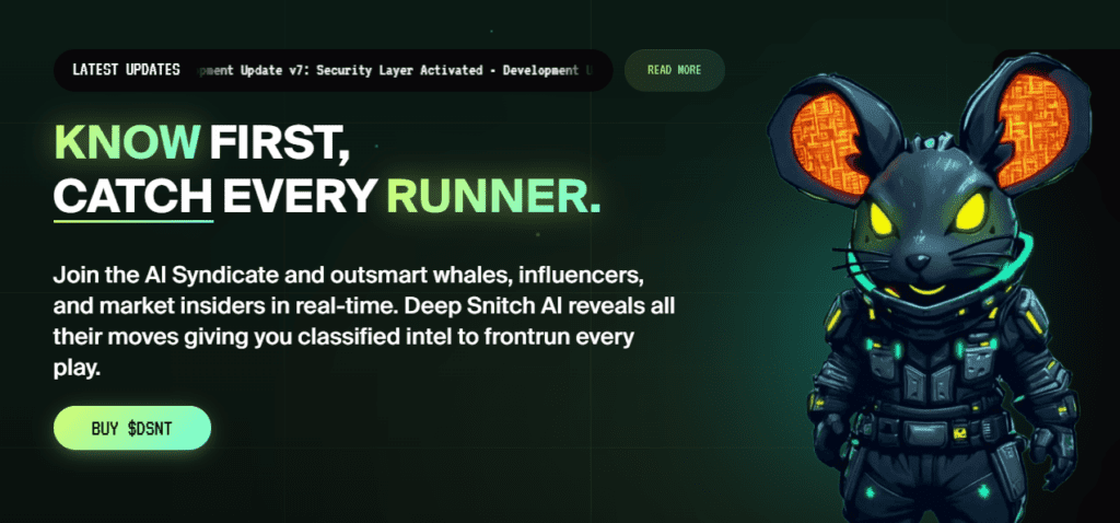 DeepSnitch AI DSNT The Security Shield best ai crypto project