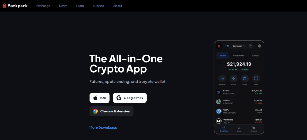 backpack wallet Solana blockchain wallet