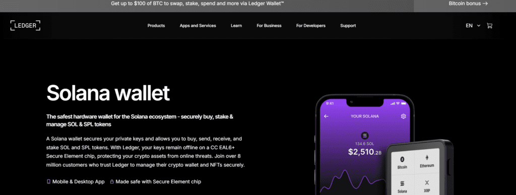 Ledger (with Solflare/Phantom) Solana blockchain wallets