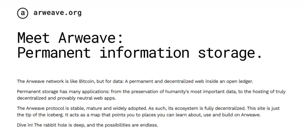 arweave one of the best depin projects