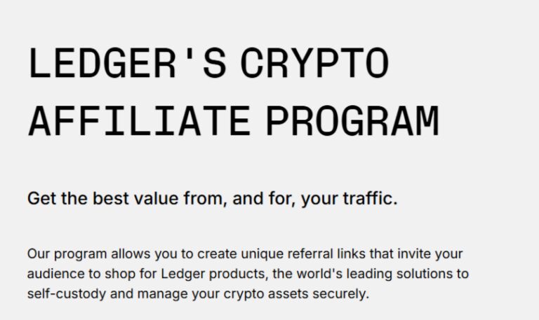 ledger offer a top crypto affiliate programs