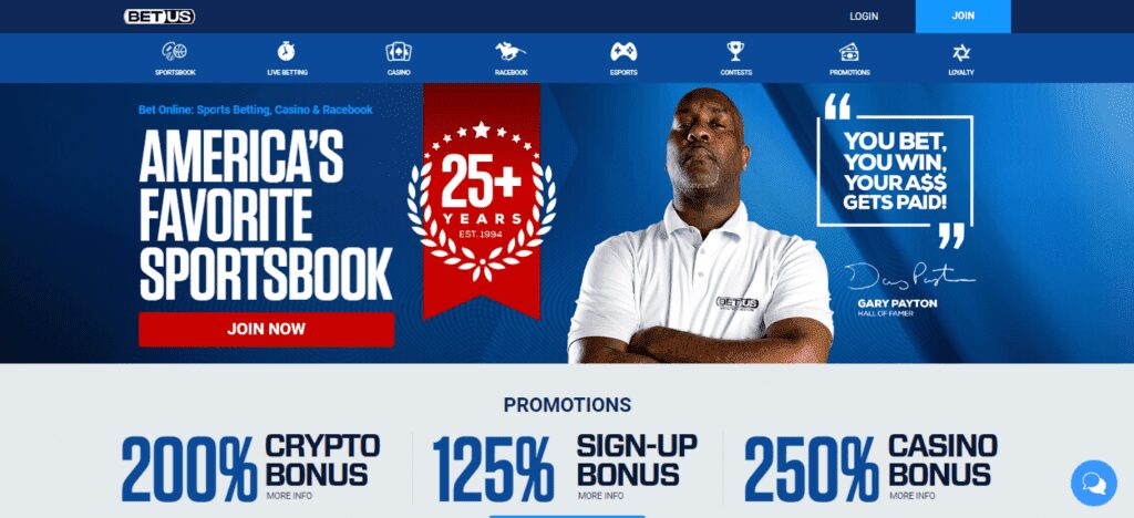 BetUS home page