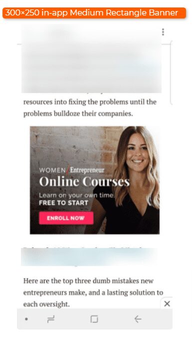 Crypto advertising - promote crypto products to the right audience 19 300×250 in-app Medium Rectangle Banner