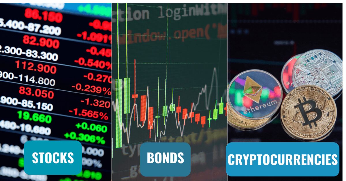 Stocks vs Bonds vs Cryptocurrencies